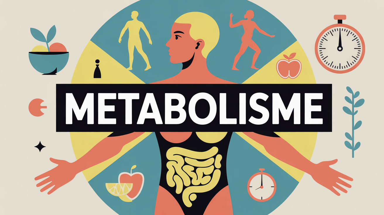 Image corps humain metabolisme symboles energie alimentation