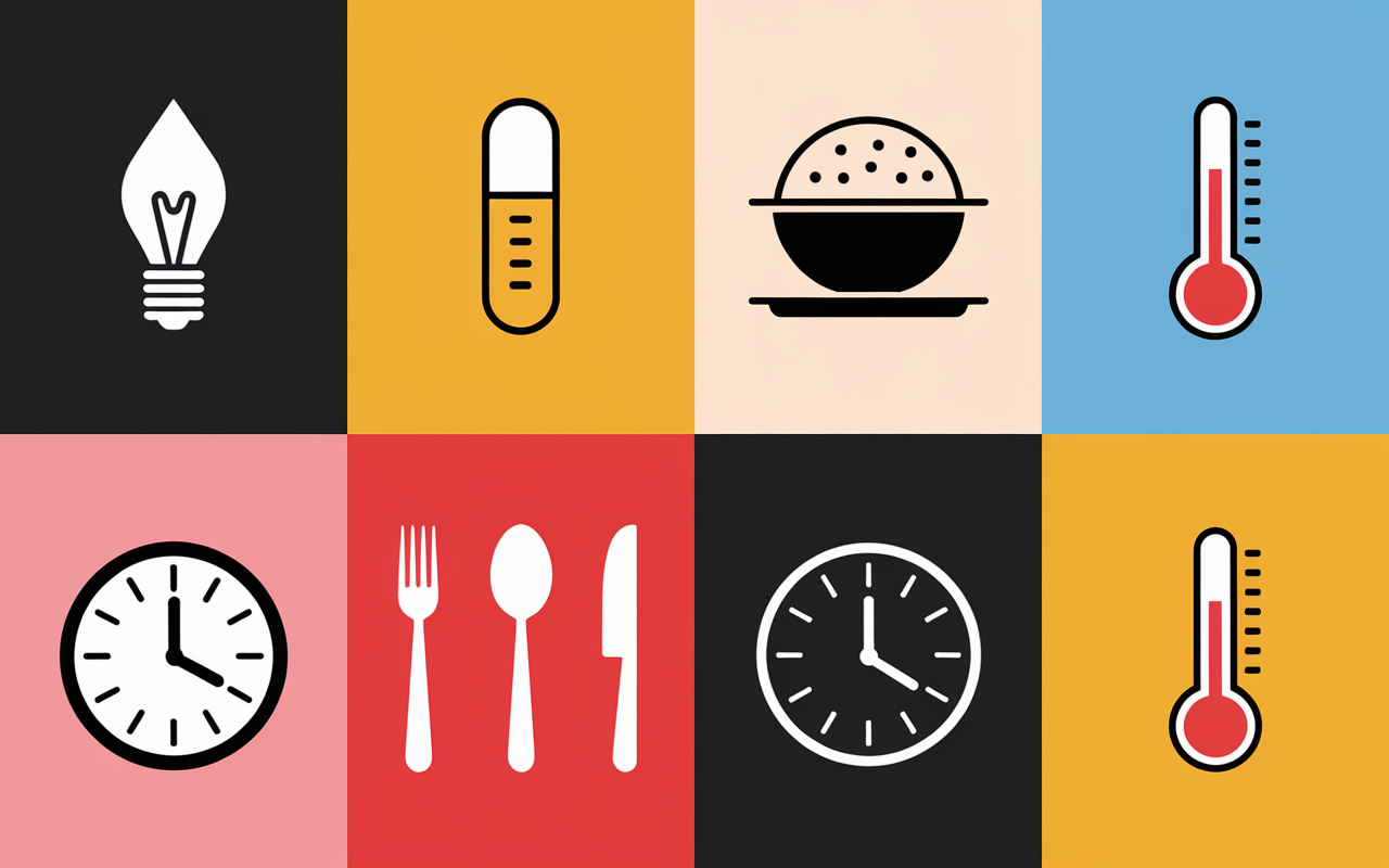Tableau metabolisme rapide vs lent symboles energie et nutrition
