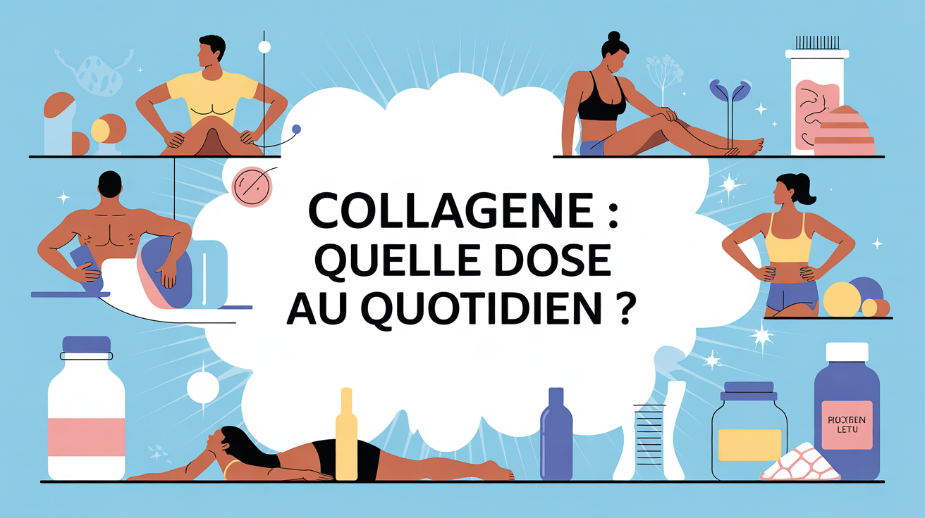 collagene dose quotidienne illustration sport relaxation