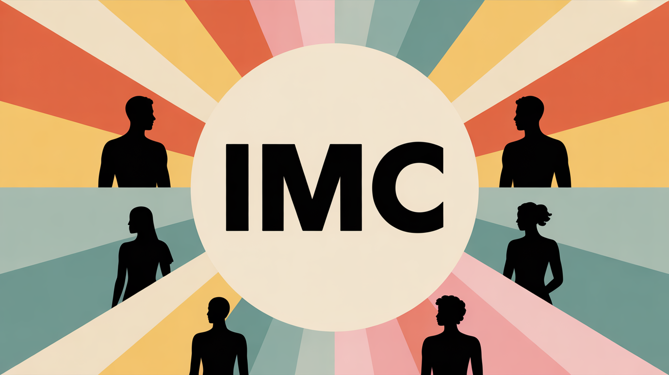 Illustration positive IMC sante silhouettes