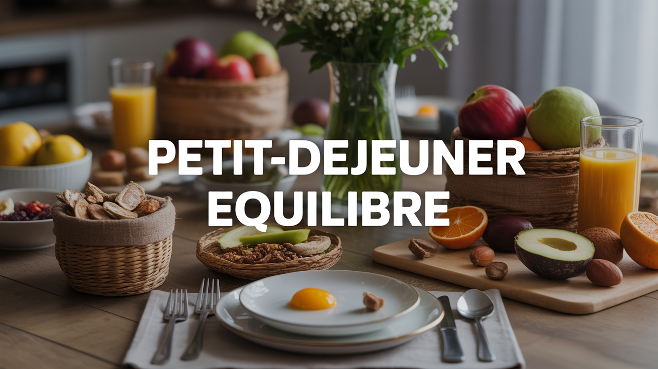 Petit-déjeuner équilibré santé énergique table familiale