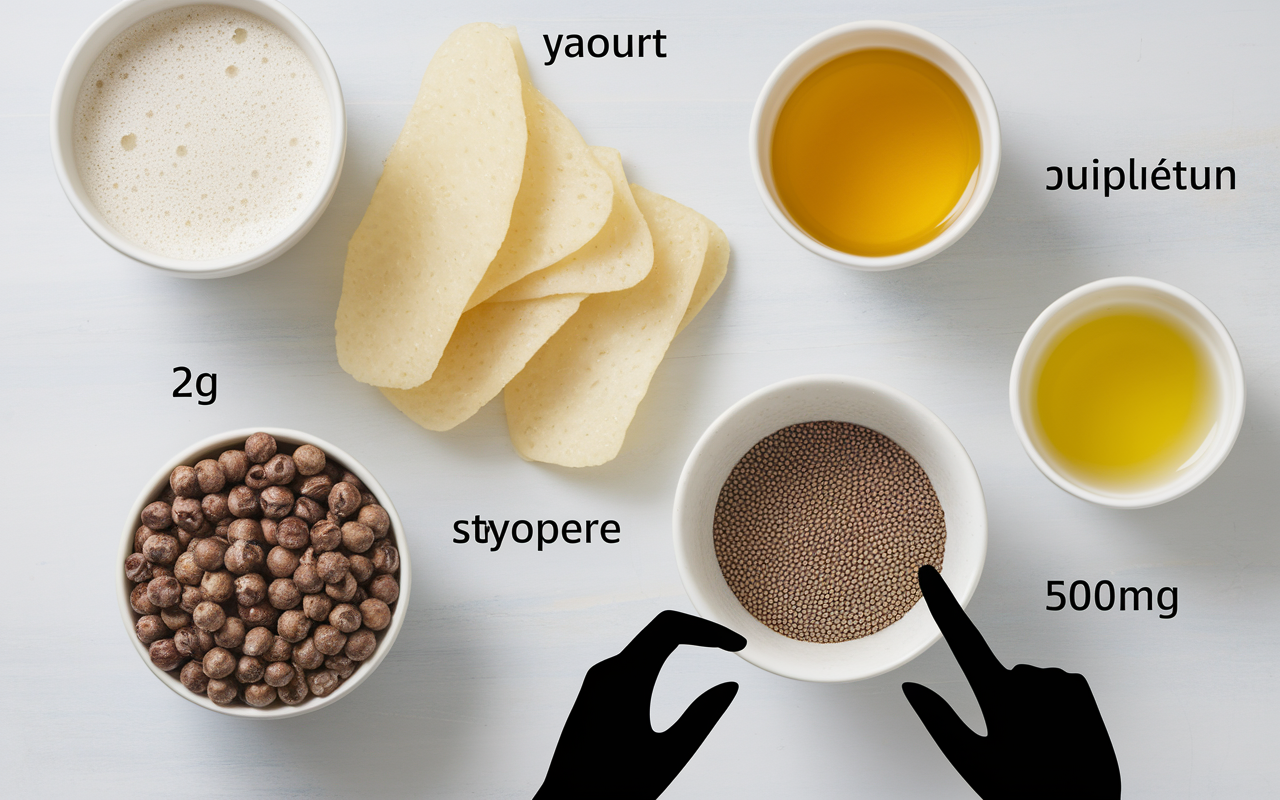 Petit déjeuner omega-3 yaourt flocons d'avoine graines huile et noix