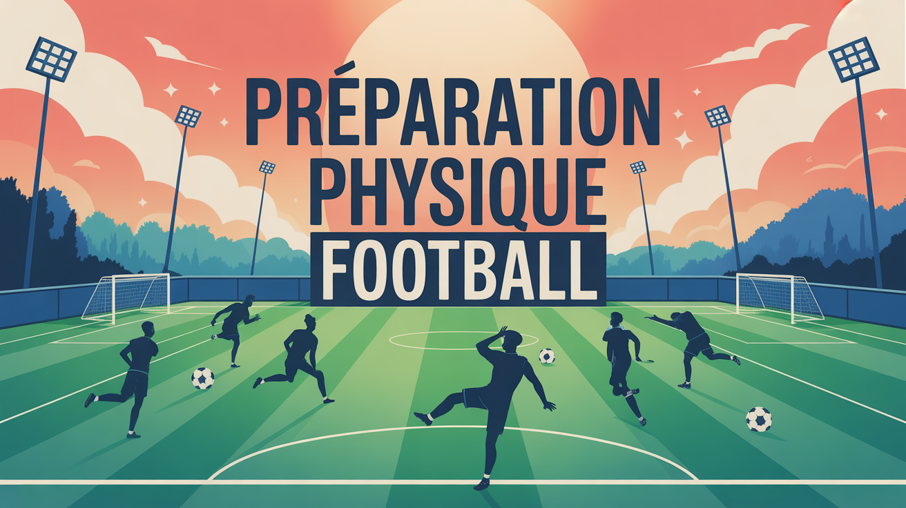 preparation physique football sur terrain illustration joueurs