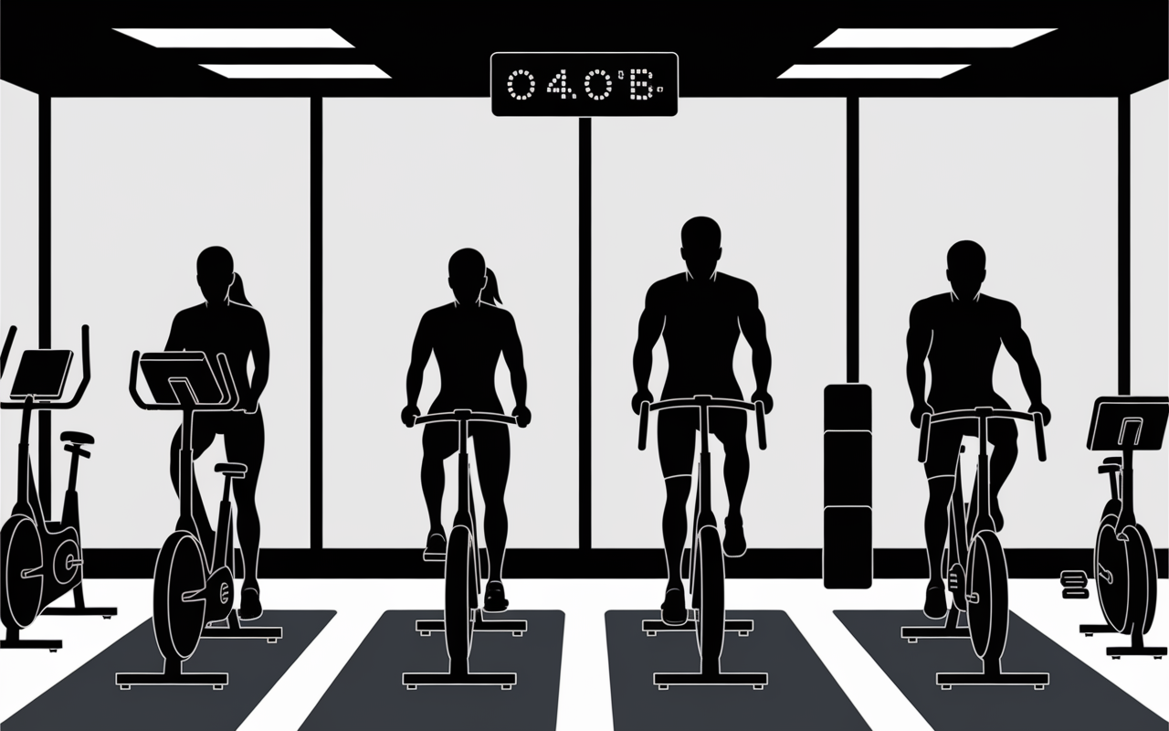 Appareils programme cardio salle de sport tapis vélo rameur