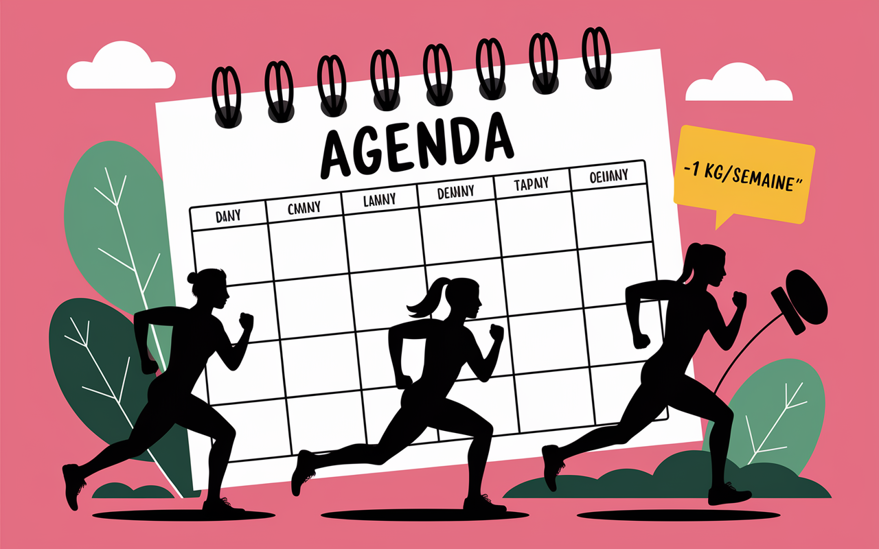 agenda tapis de course perte de poids resultat
