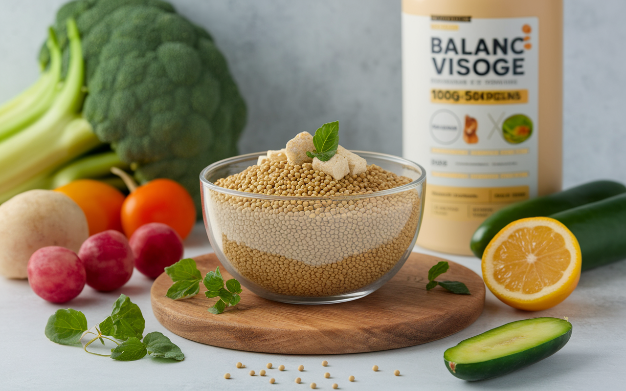 granules morceaux proteines de soja deshydratees bol