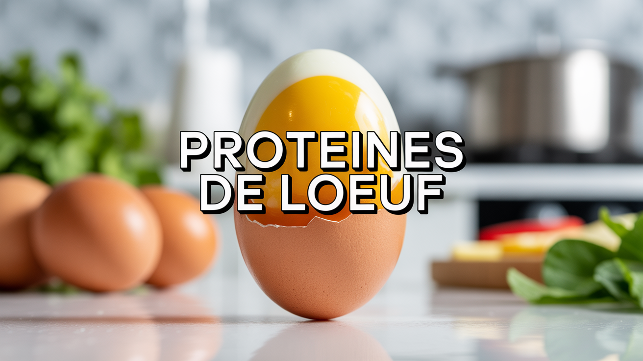 Oeuf entier ouvert blanc jaune protéines musculation