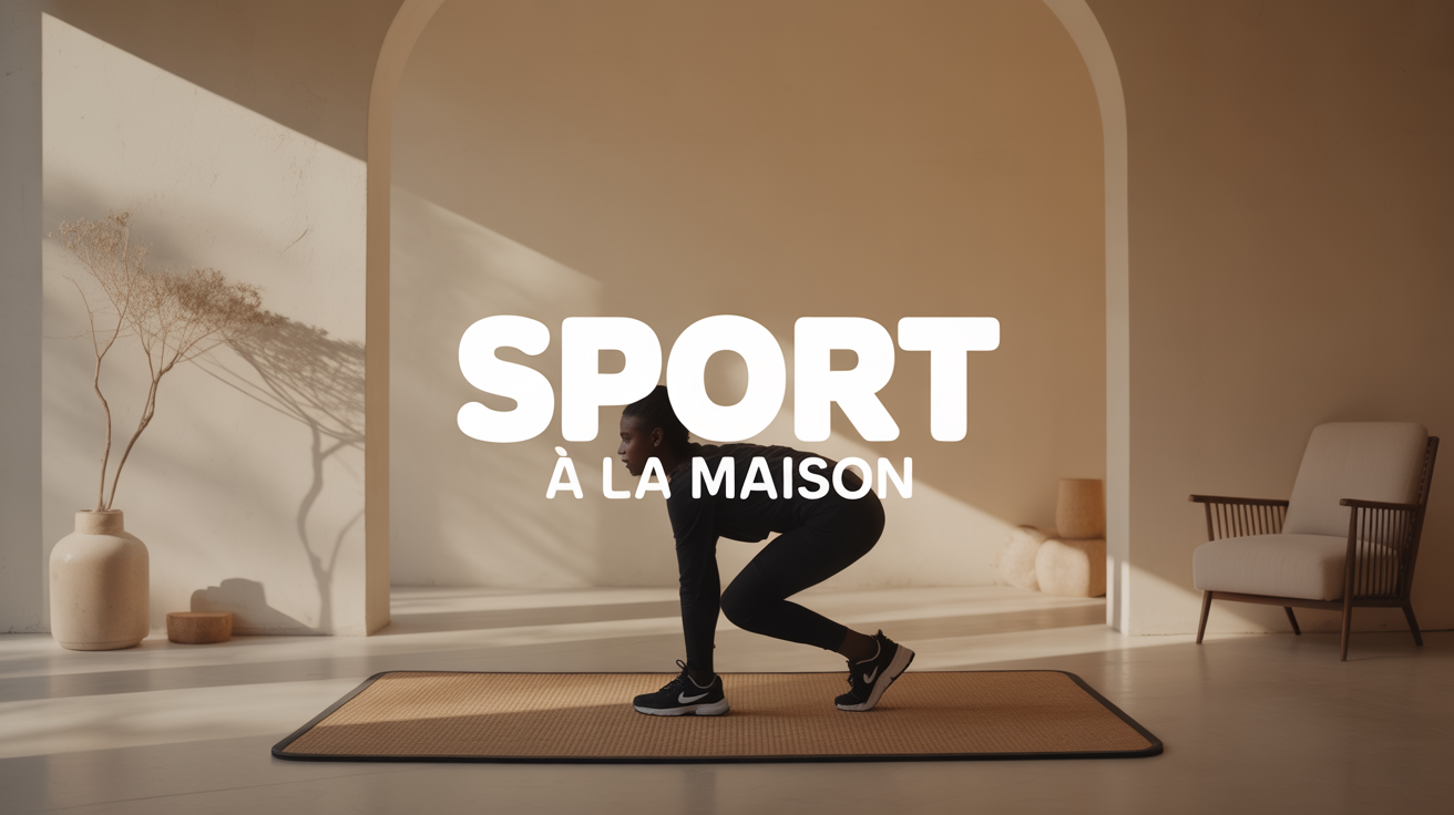 Illustration sport a la maison salon accessoires courants