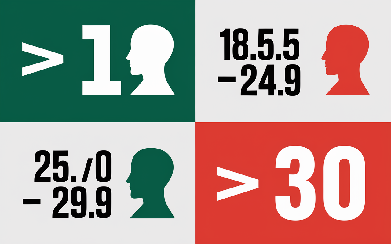 Tableau IMC catégories couleur