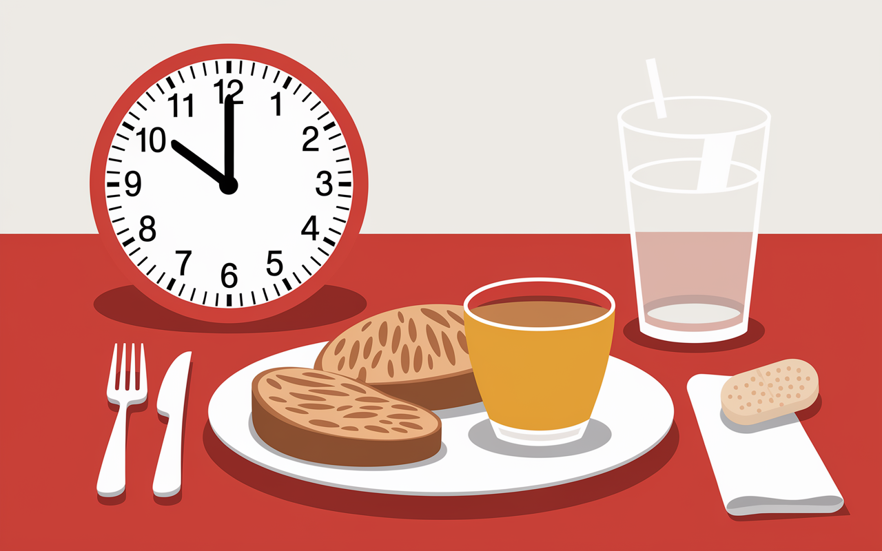 Horloge illustrant timing optimal prise probiotiques à jeun