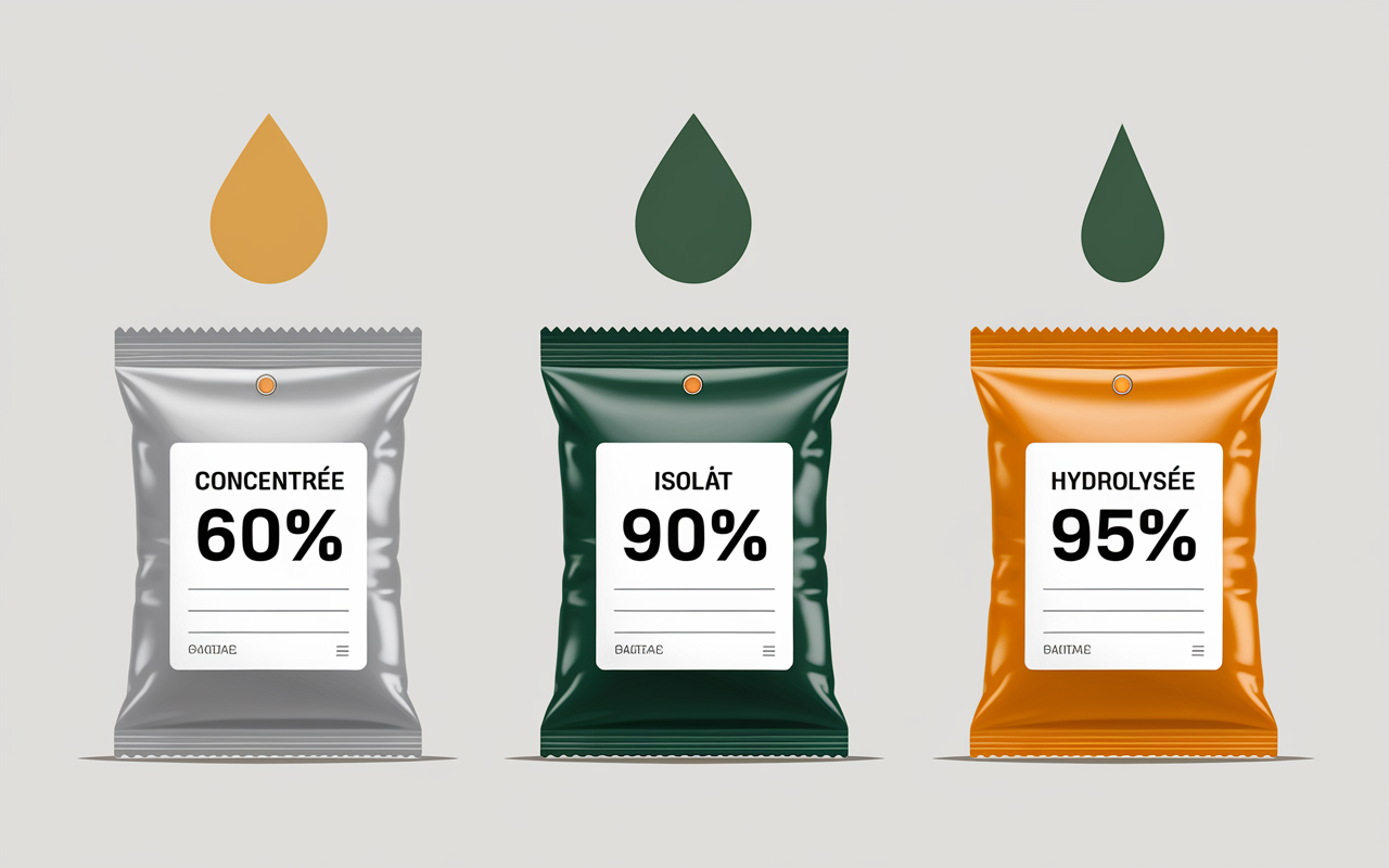 comparatif whey concentree isolat hydrolysee