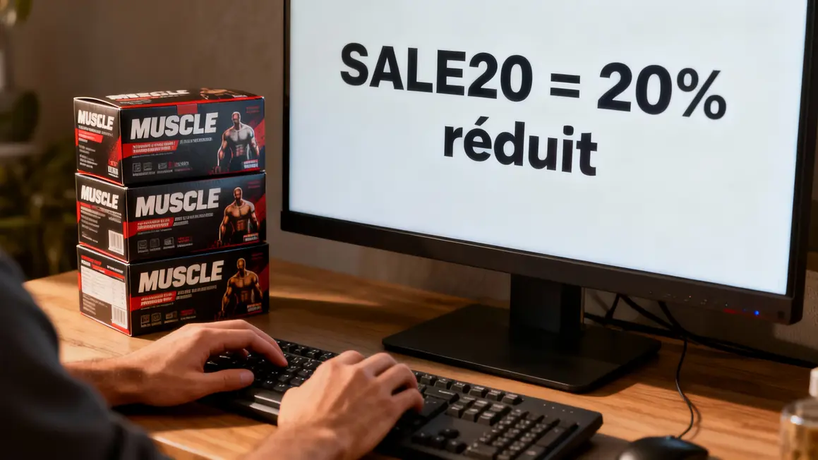 Clavier ecran code promo Crazybulk SALE20 20 pourcent