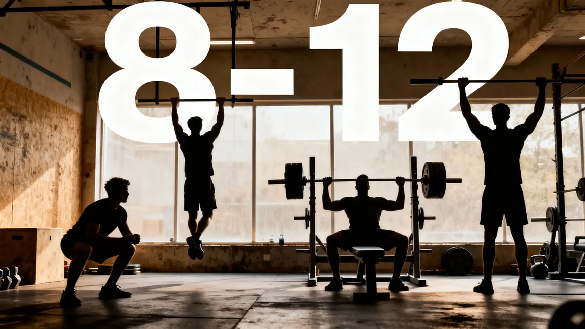 Quatre silhouettes squat traction développé couché soulevé de terre