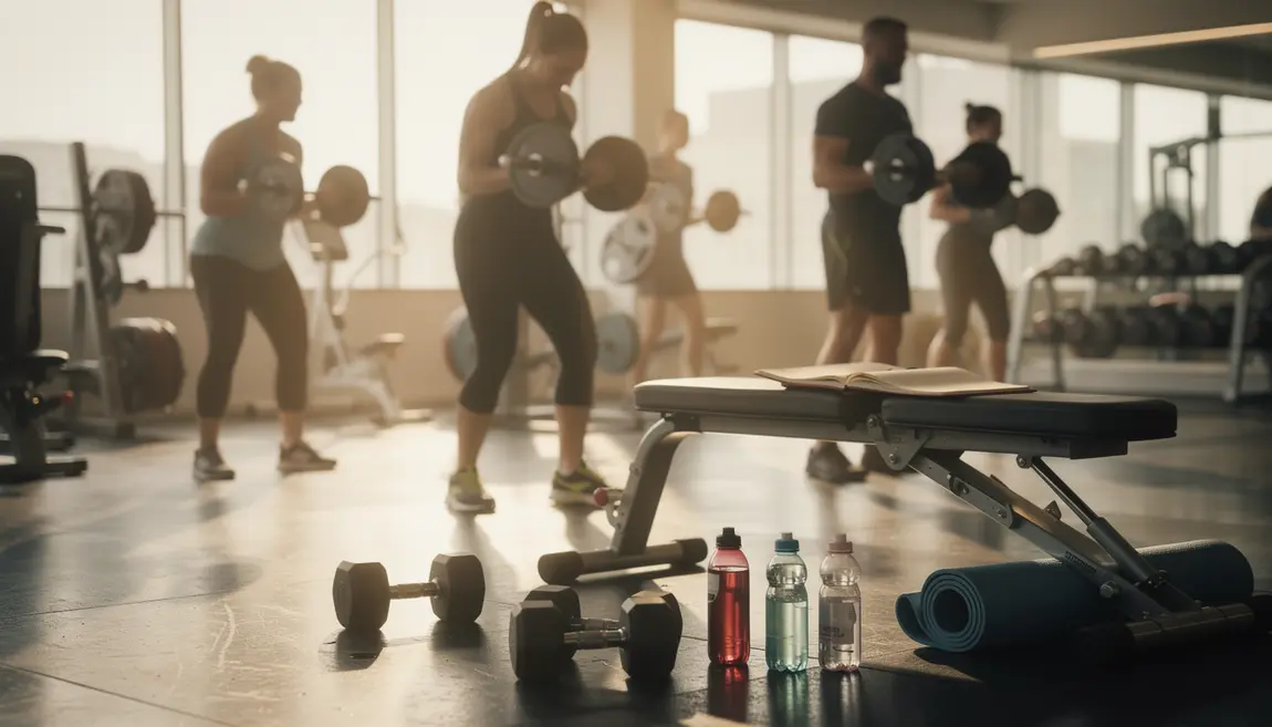 salle de musculation dynamique motivation carnet haltère