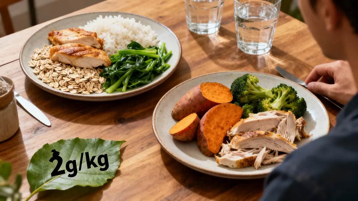 nutrition sportive assiette prise de masse sèche