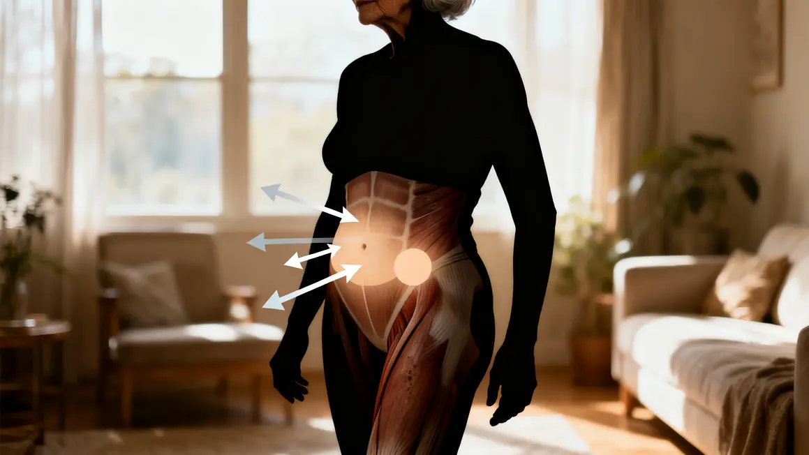 schéma corps femme senior perdre ventre