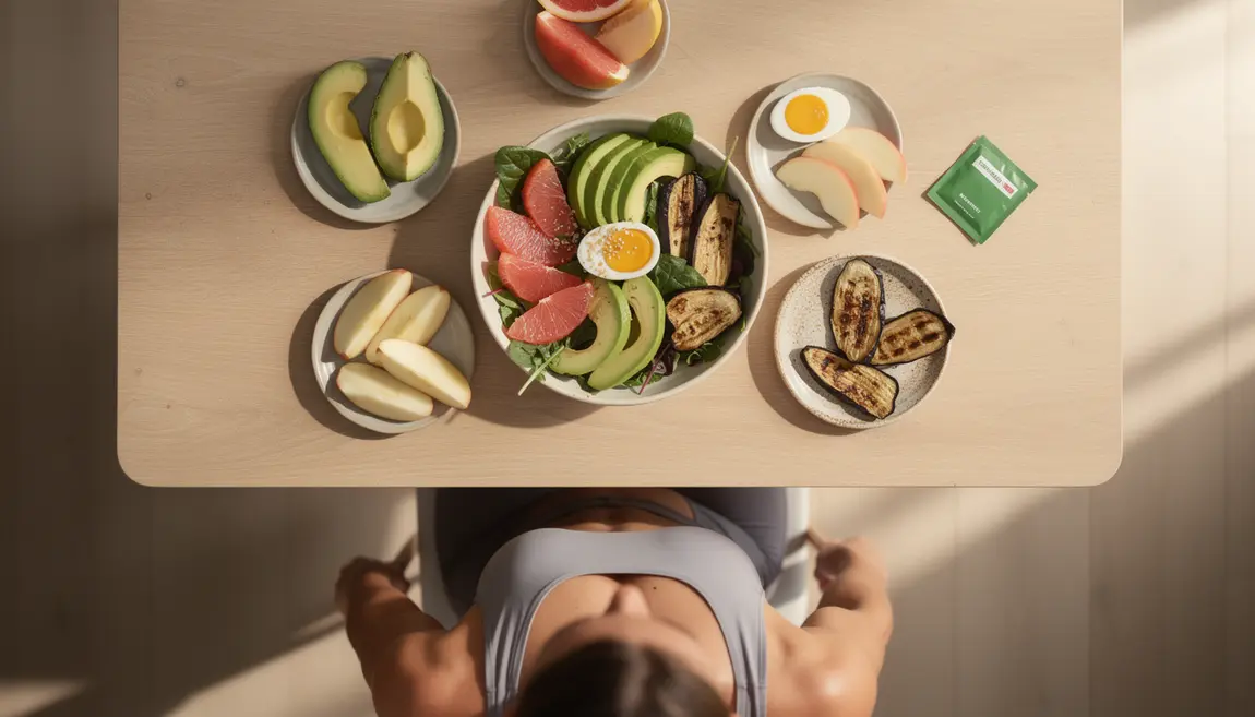 salade aliments brule graisse naturels avocat pamplemousse oeuf pomme aubergine the vert