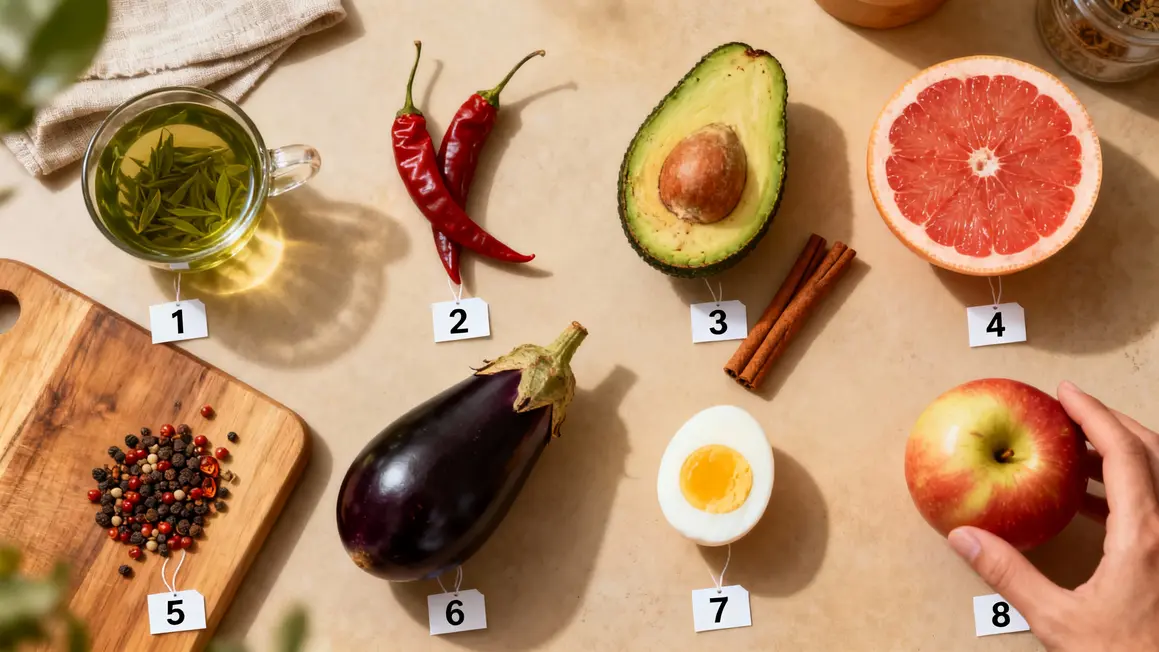 tableau aliments brule graisse coupe faim thermogenique diuretique