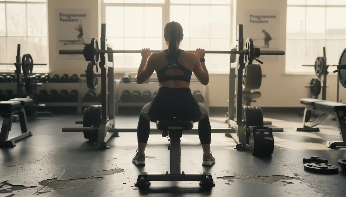 Exercice musculation fessiers ambiance salle