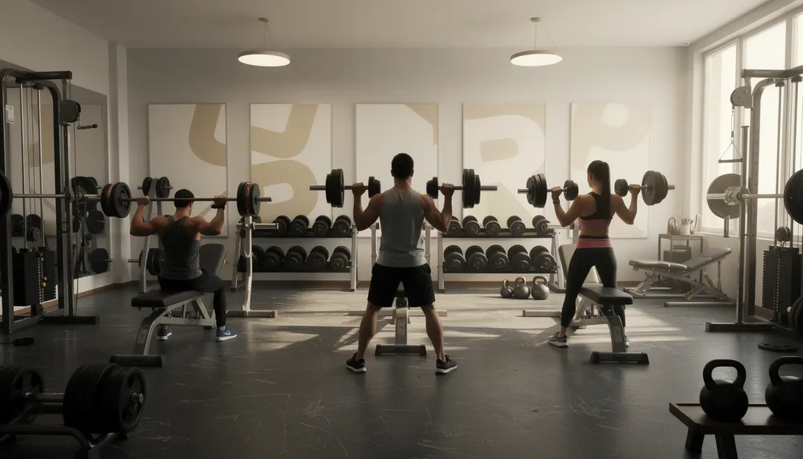 Salle de musculation moderne progression hypertrophie durable
