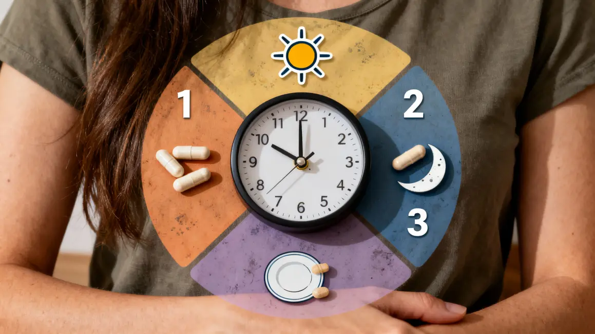 Horloge moments probiotiques matin repas soir