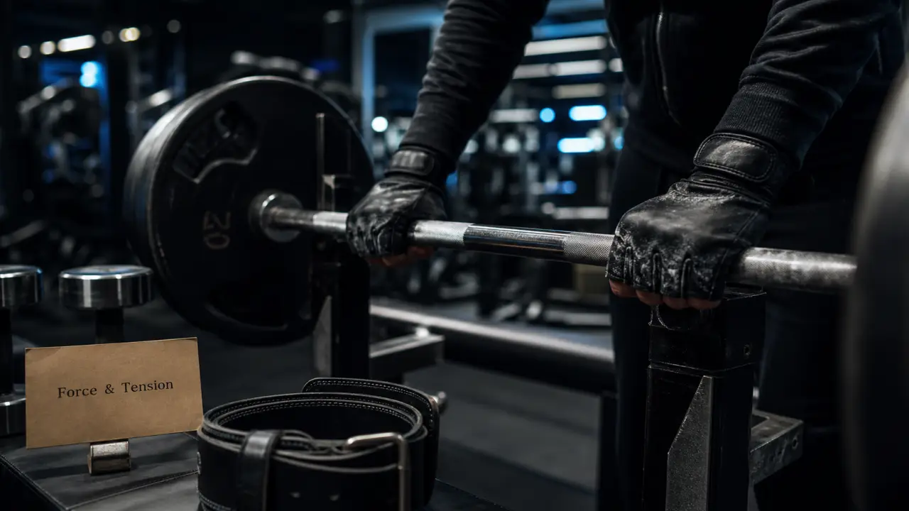 Musculation pour la force : barre olympique chargée en salle