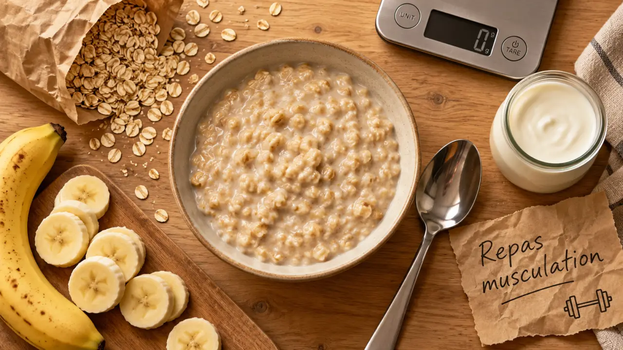Bol de flocons d'avoine musculation pour un repas énergie sans alourdir la digestion